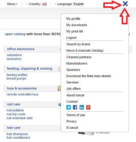website hamburger menu