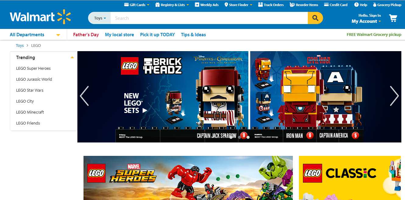 Walmart lego brikz